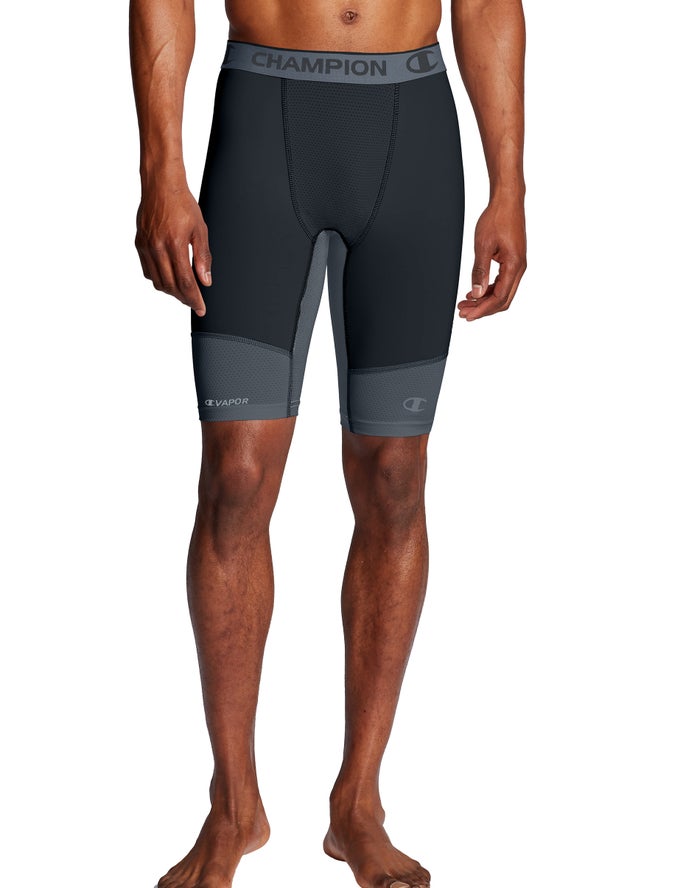 Champion Herre Shorts Sort/Grå - Compression - Danmark VJZ-239807